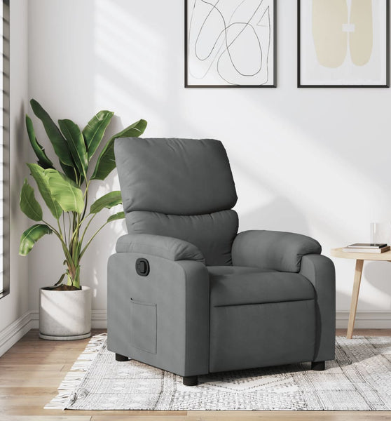 Relaxsessel Dunkelgrau Stoff