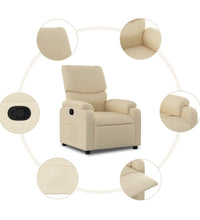 Relaxsessel Creme Stoff