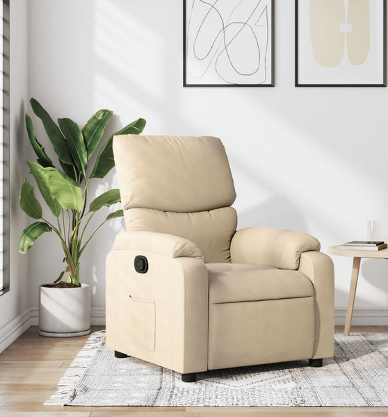 Relaxsessel Creme Stoff