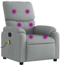 Massagesessel Hellgrau Stoff