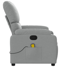 Massagesessel Hellgrau Stoff