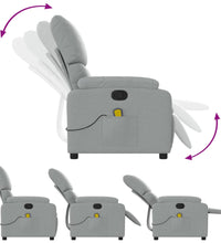 Massagesessel Hellgrau Stoff