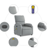 Massagesessel Hellgrau Stoff