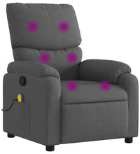 Massagesessel Dunkelgrau Stoff