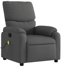 Massagesessel Dunkelgrau Stoff
