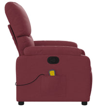 Massagesessel Weinrot Stoff