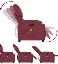 Massagesessel Weinrot Stoff
