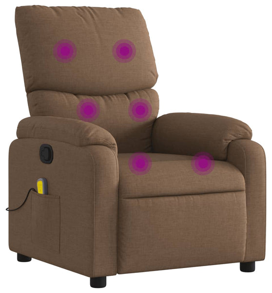Massagesessel Braun Stoff