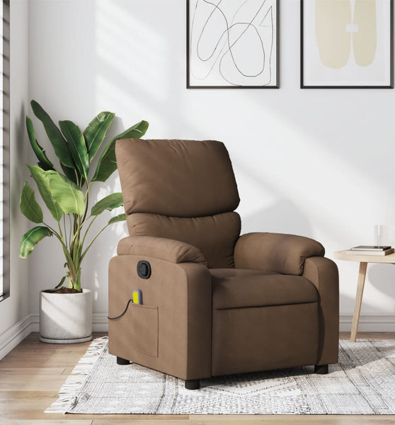 Massagesessel Braun Stoff