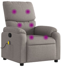 Massagesessel Taupe Stoff