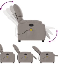 Massagesessel Taupe Stoff