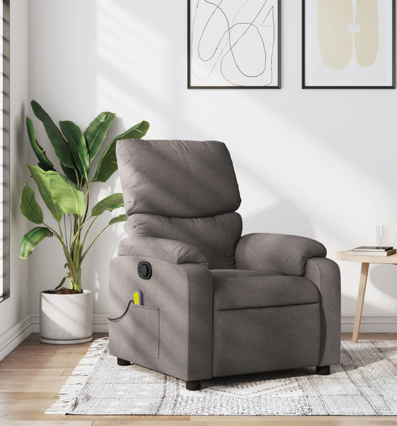 Massagesessel Taupe Stoff