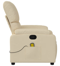 Massagesessel Creme Stoff