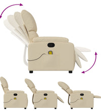 Massagesessel Creme Stoff