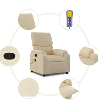 Massagesessel Creme Stoff