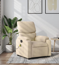 Massagesessel Creme Stoff