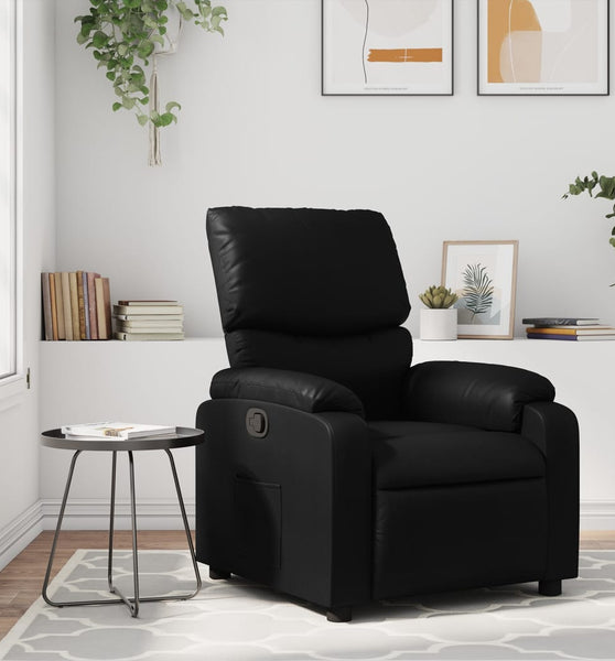 Relaxsessel Schwarz Kunstleder