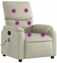 Massagesessel Creme Kunstleder