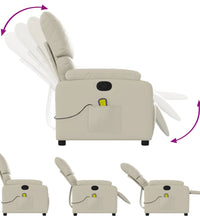 Massagesessel Creme Kunstleder