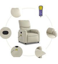 Massagesessel Creme Kunstleder