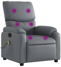 Massagesessel Grau Kunstleder