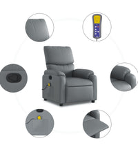 Massagesessel Grau Kunstleder