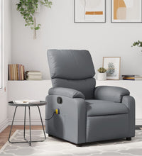 Massagesessel Grau Kunstleder