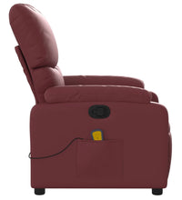 Massagesessel Weinrot Kunstleder