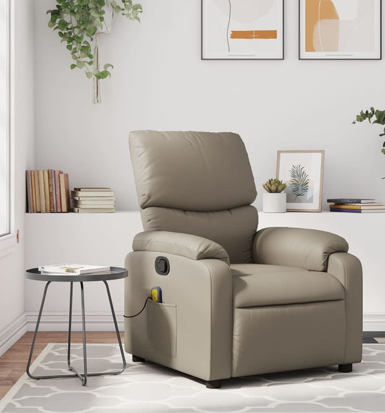 Massagesessel Cappuccino-Braun Kunstleder