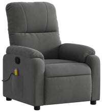 Massagesessel Dunkelgrau Mikrofasergewebe