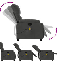 Massagesessel Dunkelgrau Mikrofasergewebe