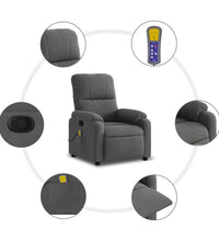 Massagesessel Dunkelgrau Mikrofasergewebe