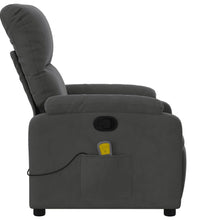 Massagesessel Dunkelgrau Mikrofasergewebe
