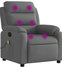 Massagesessel Dunkelgrau Stoff