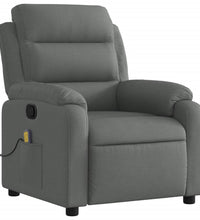 Massagesessel Dunkelgrau Stoff