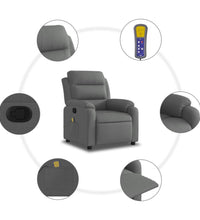 Massagesessel Dunkelgrau Stoff