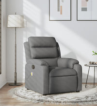 Massagesessel Dunkelgrau Stoff