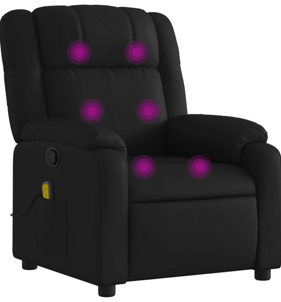 Massagesessel Schwarz Kunstleder