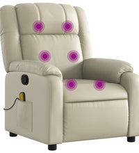Massagesessel Creme Kunstleder