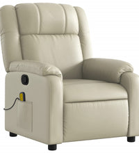 Massagesessel Creme Kunstleder