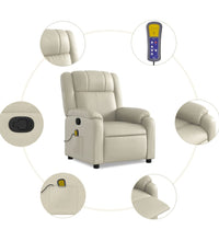 Massagesessel Creme Kunstleder