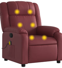 Massagesessel Weinrot Kunstleder