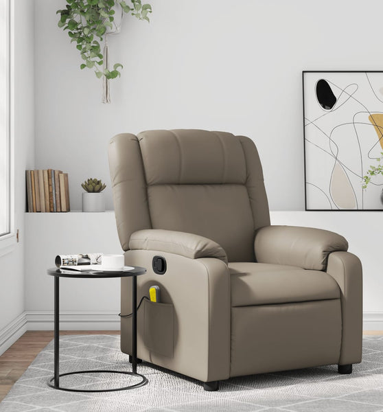 Massagesessel Cappuccino-Braun Kunstleder