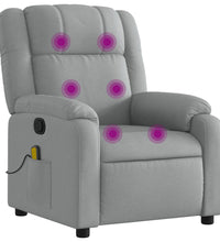 Massagesessel Hellgrau Stoff