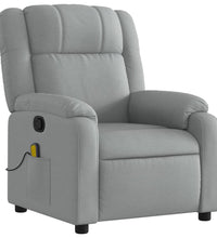 Massagesessel Hellgrau Stoff