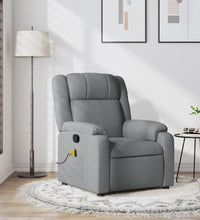 Massagesessel Hellgrau Stoff