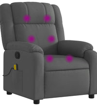 Massagesessel Dunkelgrau Stoff