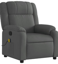 Massagesessel Dunkelgrau Stoff