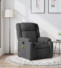 Massagesessel Dunkelgrau Stoff