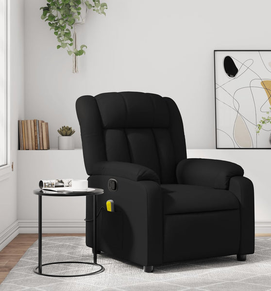 Massagesessel Schwarz Kunstleder